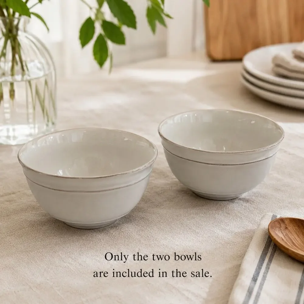 Set of 2 Pottery Barn Cambria Soup Cereal Bowls Farmhouse
